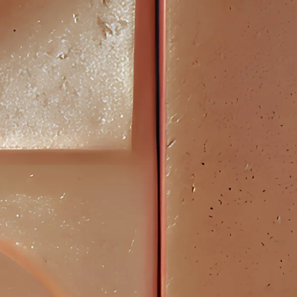 Tiles of Copper Rings by Bassem, detail at close range