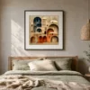 Arches in Stippled Light by Bassem, art print shown framed on a wall