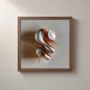 Strung White Curve by Bassem, framed print on a wall