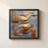 Gilded Plaster Crescents by Bassem, framed print on a wall