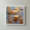 Gilded Plaster Crescents by Bassem, framed print on a wall