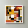 Sunlit Block Collage by Bassem, framed print on a wall