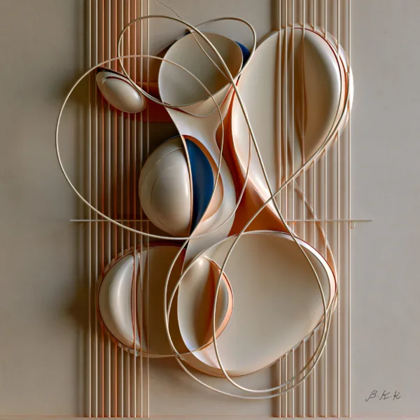 Pebbles in Loose Wire by Bassem, the full artwork