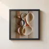Pebbles in Loose Wire by Bassem, framed print on a wall