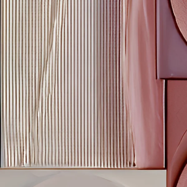 Rose Clay Discs by Bassem, detail at close range