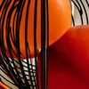 Balanced Spheres in Wire by Bassem, detail at close range
