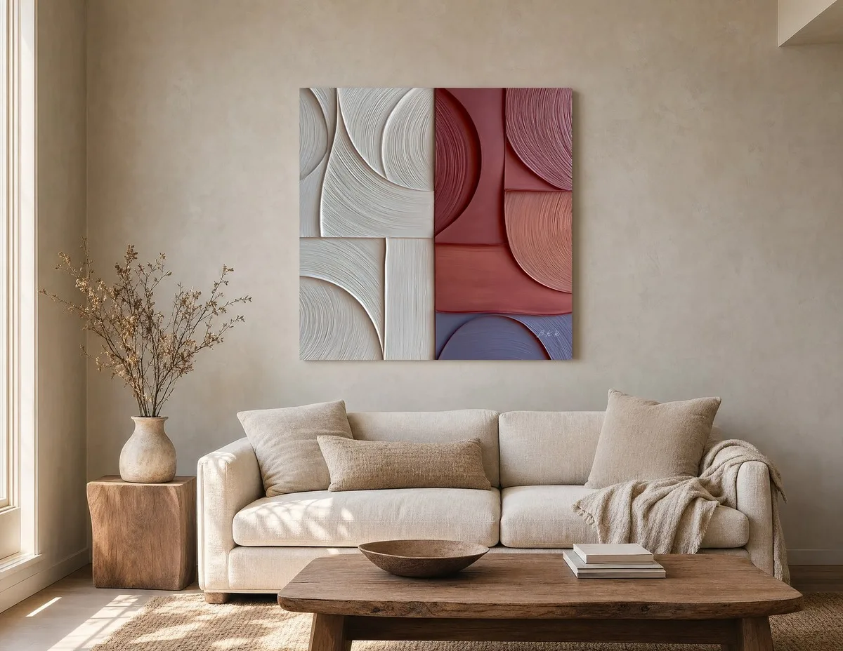 ba-0260-ivory-meets-brick-canvas-2-canvas-room-living-greige-v4 Ivory Meets Brick by Bassem, canvas on a wall