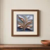 Glinting Fan of Leaves by Bassem, art print shown framed on a wall