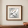 ba-0264-windows-over-white-hills-print-1-closeup-walnut-v4 Windows Over White Hills by Bassem, art print shown framed on a wall