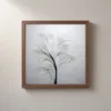 Feathered White Palm by Bassem, framed print on a wall