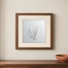 Quiet Fan of Lines by Bassem, art print shown framed on a wall