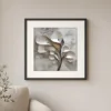Pale Calla Spray by Bassem, art print shown framed on a wall