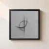 ba-0271-silver-crescent-line-framed-1-thin-closeup-black-v4 Silver Crescent Line by Bassem, framed print on a wall