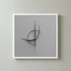 ba-0271-silver-crescent-line-framed-3-thin-closeup-white-v4 Silver Crescent Line by Bassem, framed print on a wall