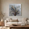Slate Leaves Unfurling by Bassem, canvas on a wall