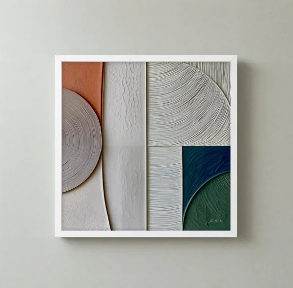 Forest Green Corner by Bassem, framed print on a wall