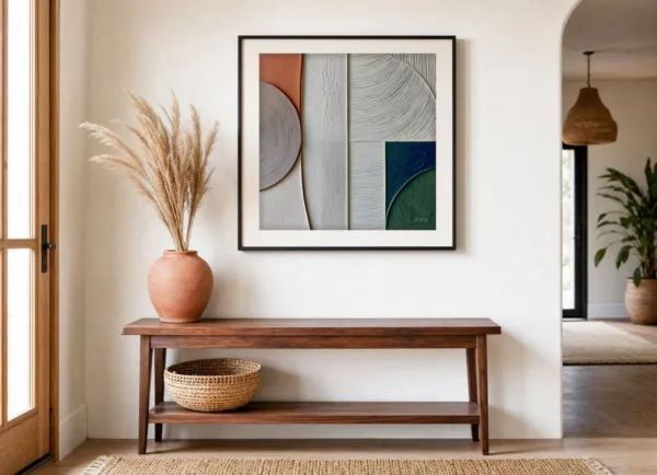 Forest Green Corner by Bassem, art print shown framed on a wall