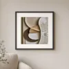 Pebbles and Combed Ribbon by Bassem, art print shown framed on a wall