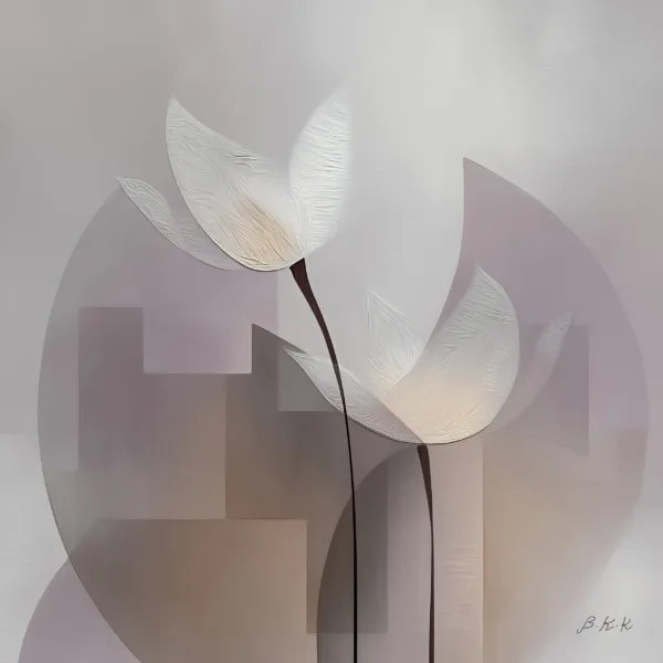 Tulips Before Mauve Moon by Bassem, the full artwork