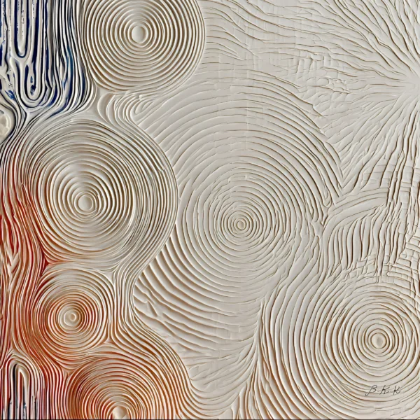 Cream Ripple Rings by Bassem, the full artwork