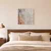 Cream Ripple Rings by Bassem, canvas on a wall