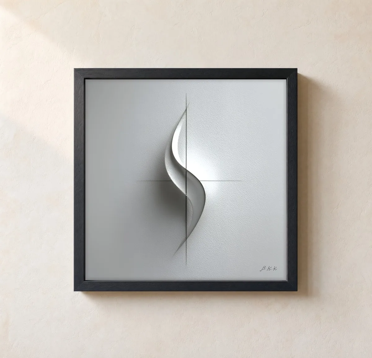 Pale Blade at Rest by Bassem, framed print on a wall