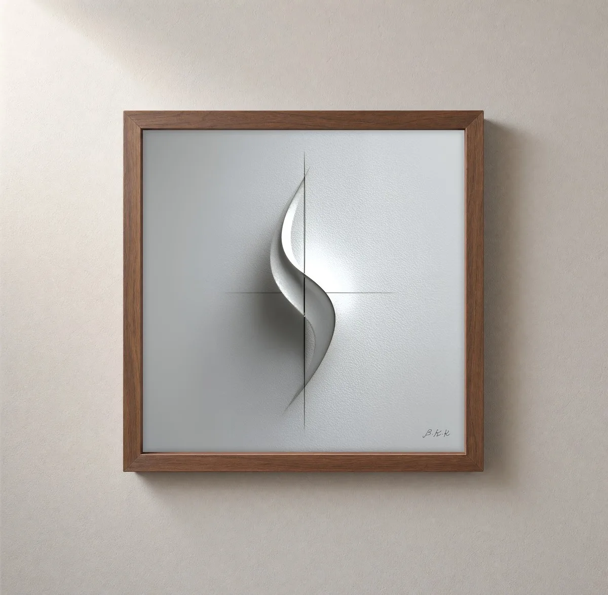 Pale Blade at Rest by Bassem, framed print on a wall