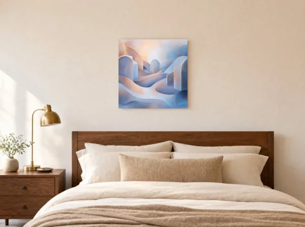 Daybreak Over the Dunes by Bassem, canvas on a wall
