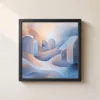 Daybreak Over the Dunes by Bassem, framed print on a wall