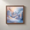 Daybreak Over the Dunes by Bassem, framed print on a wall