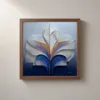 Carved Iris Plume by Bassem, framed print on a wall