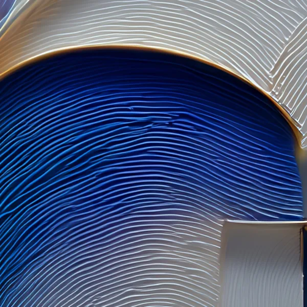 Carved Iris Plume by Bassem, detail at close range