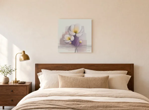 Yellow-Hearted Blossoms by Bassem, canvas on a wall
