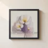 Yellow-Hearted Blossoms by Bassem, framed print on a wall