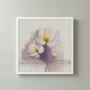 Yellow-Hearted Blossoms by Bassem, framed print on a wall