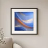 Periwinkle Tide by Bassem, art print shown framed on a wall