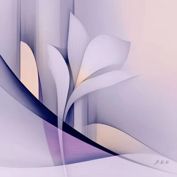 Lone Lily in Lilac by Bassem, the full artwork