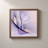 Lone Lily in Lilac by Bassem, framed print on a wall