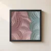 Where Rose Meets Sage by Bassem, framed print on a wall