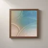 Curves of Sea Glass by Bassem, framed print on a wall