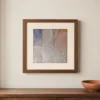 ba-0298-panels-of-warm-chalk-print-1-closeup-walnut-v4 Panels of Warm Chalk by Bassem, art print shown framed on a wall