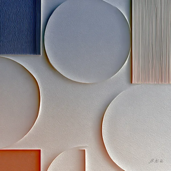 Pale Discs and Pinstripes by Bassem, the full artwork
