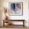 Combed Rings at Dusk by Bassem, art print shown framed on a wall