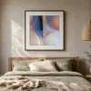 Combed Rings at Dusk by Bassem, art print shown framed on a wall
