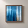 Blue Linen Haze by Bassem, framed print on a wall