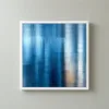 Blue Linen Haze by Bassem, framed print on a wall
