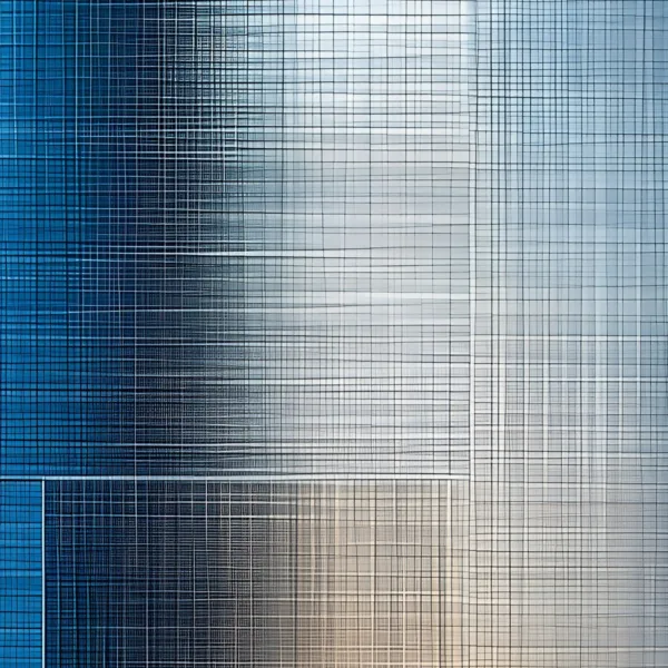Blue Linen Haze by Bassem, detail at close range