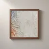 Ripple in White Plaster by Bassem, framed print on a wall