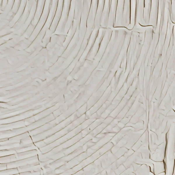 Ripple in White Plaster by Bassem, detail at close range