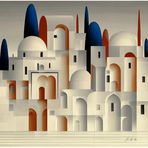 ba-0304-town-among-tall-cypresses-art-v2 Town Among Tall Cypresses by Bassem, the full artwork